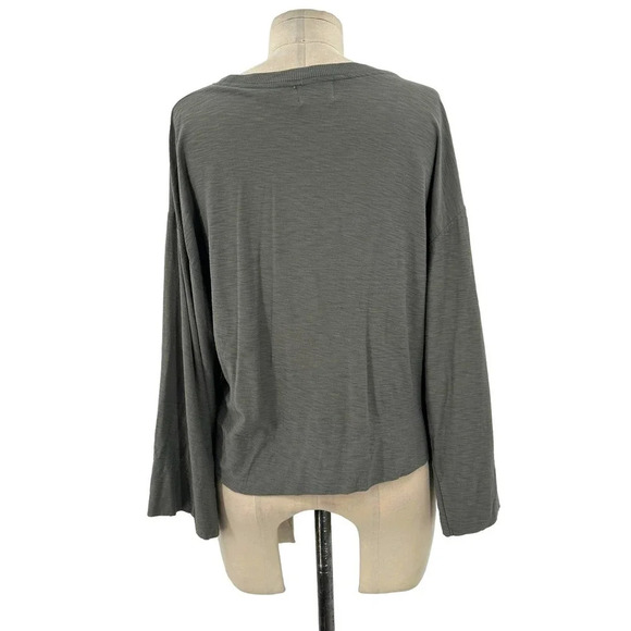 Nation LTD Giselle Cropped Tee Small Gray Pima Cotton Size XS - Picture 6 of 9